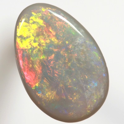 SOLID SEMI BLACK OPAL Sparkling bright red, copper orange and golden yellow